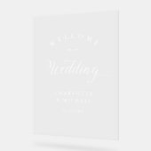 Einfach, elegante Hochzeit Acrylschild (Winkel)