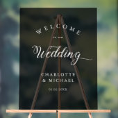 Einfach, elegante Hochzeit Acrylschild (Neutral)