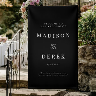 Einfach Elegante Hochzeit WILLKOMMEN Banner
