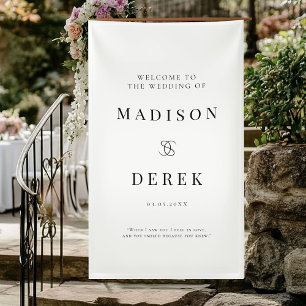 Einfach Elegante Hochzeit WILLKOMMEN Banner