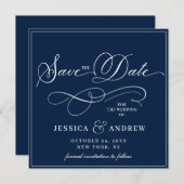 Einfach elegante Hochzeiten speichern Save The Date (Vorne/Hinten)