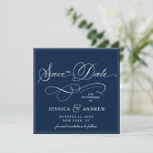 Einfach elegante Hochzeiten speichern Save The Date (Stehend Vorderseite)