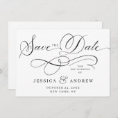 Einfach elegante Hochzeiten speichern Save The Date (Vorne/Hinten)