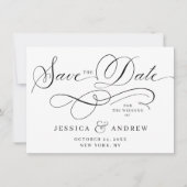 Einfach elegante Hochzeiten speichern Save The Date (Vorderseite)