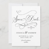 Einfach elegante Hochzeiten speichern Save The Date (Vorderseite)
