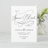 Einfach elegante Hochzeiten speichern Save The Date (Stehend Vorderseite)