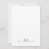Einfach elegante Hochzeiten speichern Save The Date (Rückseite)