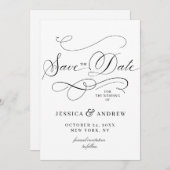 Einfach elegante Hochzeiten speichern Save The Date (Vorne/Hinten)