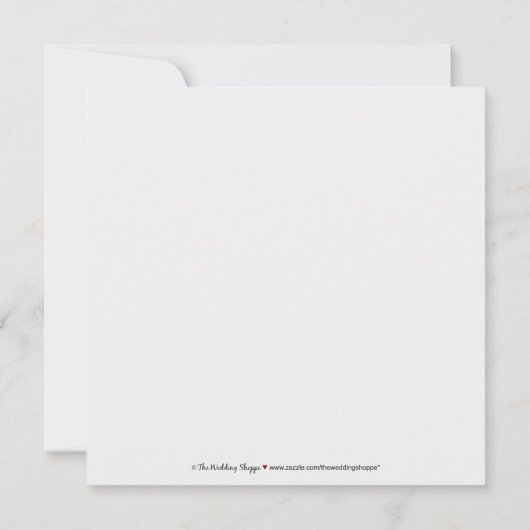 Einfach elegante Hochzeitseinladung (schwarz/rot) Einladung (Rückseite)