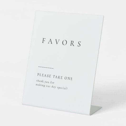 Einfach Elegante Hochzeitsfavoriten nehmen Sie bit Sockelschild (Vorderseite)
