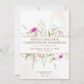 Einfach elegante Lavender Wildblume Frame Wedding Einladung (Vorderseite)