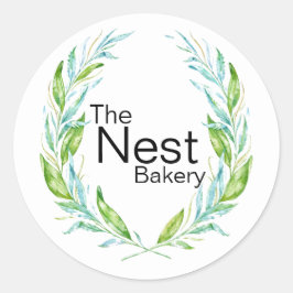 Einfach elegante Logozweige für Unternehmen Runder Aufkleber