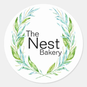 Einfach elegante Logozweige für Unternehmen Runder Aufkleber