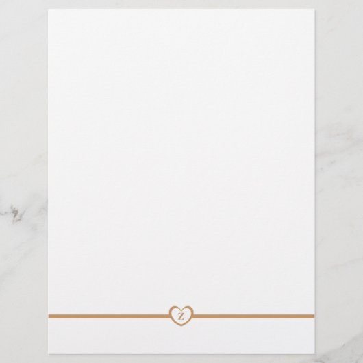 Einfach elegante Mit Monogramm Stationery - Gold (Vorderseite)