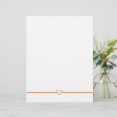Einfach elegante Mit Monogramm Stationery - Gold (Stehend Vorderseite)