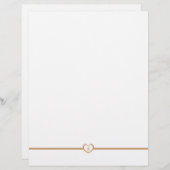Einfach elegante Mit Monogramm Stationery - Gold (Vorne/Hinten)