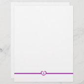 Einfach elegante Mit Monogramm Stationery - Lila (Vorne/Hinten)
