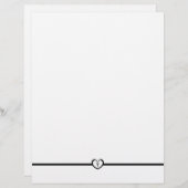 Einfach elegante Mit Monogramm Stationery - Schwar (Vorne/Hinten)