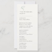 Einfach elegante moderne Hochzeitsprogramm Smaragd (Rückseite)