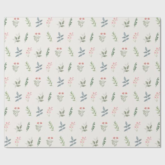 Einfach elegante Pflanze/botanisches Motiv Geschenkpapier (Flach)