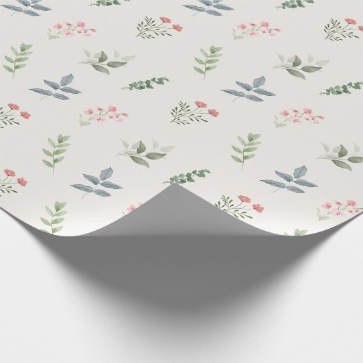 Einfach elegante Pflanze/botanisches Motiv Geschenkpapier (Ecke)