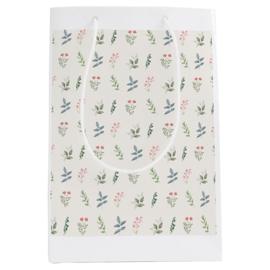 Einfach elegante Pflanze/botanisches Motiv Mittlere Geschenktüte (Vorderseite)