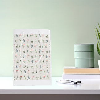 Einfach elegante Pflanze/botanisches Motiv Mittlere Geschenktüte