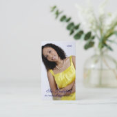 Einfach elegante Profil-Festzug-Visitenkarte Visitenkarte (Stehend Vorderseite)