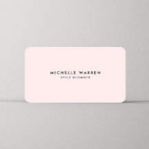 Einfach elegante rosa Blogger Business Card