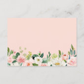 Einfach elegante Rosa-Blütenfarben, Blumenzwiebeld Begleitkarte (Rückseite)