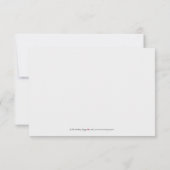 Einfach Elegante RSVP-Karte (fuchsia/schwarz) RSVP Karte (Rückseite)