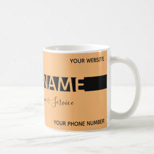 Einfach elegante, schwarz gestreifte Visitenkarte  Kaffeetasse