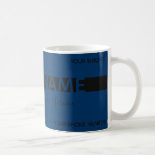 Einfach elegante, schwarz gestreifte Visitenkarte Kaffeetasse