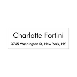 Einfach elegante Schwarz-Weiß-Minimalist  Permastempel