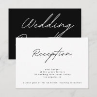 Einfach elegante Schwarz-weiße Hochzeitsempfehlung