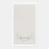 Einfach elegante Script-neutrale Hochzeit Serviette (Vorderseite)