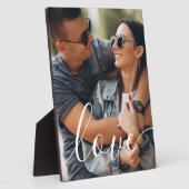 Einfach Elegante Script Typografie Couple Foto Fotoplatte (Seite)