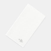 Einfach elegante Silver Monogram Paper Handtücher Serviette (Ecke)