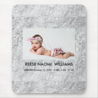 Einfach elegante süße Baby-Mädchen-Foto Mousepad