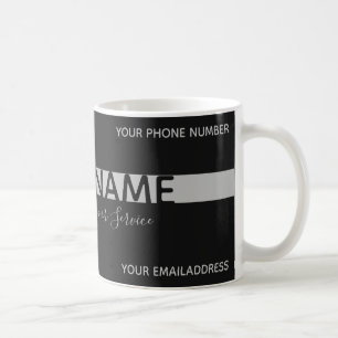 Einfach elegante Tasse in Schwarz-Graustreifen