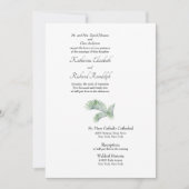 Einfach elegante tropische Palm geschieden Eltern Einladung (Vorderseite)