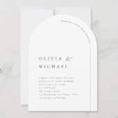 Einfach elegante Typografie Moderne Arch Wedding Einladung (Vorderseite)