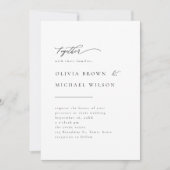 Einfach elegante Typografie Moderne Hochzeit Einladung (Vorderseite)