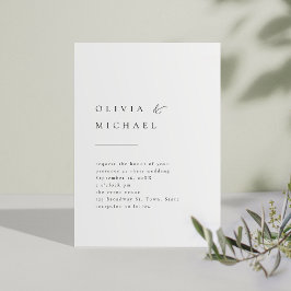 Einfach elegante Typografie Moderne Hochzeit Einladung