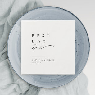 Einfach elegante Typografie Moderne Hochzeit Napki Serviette