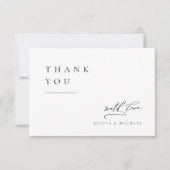 Einfach elegante Typografie Moderne Hochzeit Viele Dankeskarte (Vorderseite)