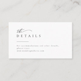 Einfach elegante Typografie Moderne Hochzeitsdetai Platzkarte