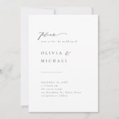 Einfach elegante Typografie Moderne Hochzeitseinla Einladung (Vorderseite)