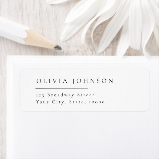 Einfach elegante Typografie Moderne Rücksendeadres (Insitu)