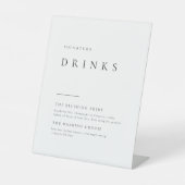 Einfach elegante Typografie Moderne Signature Drin Sockelschild (Vorderseite)